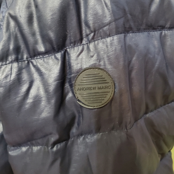 Andrew Marc large puffer coat. Large. Navy blue - Picture 3 of 9